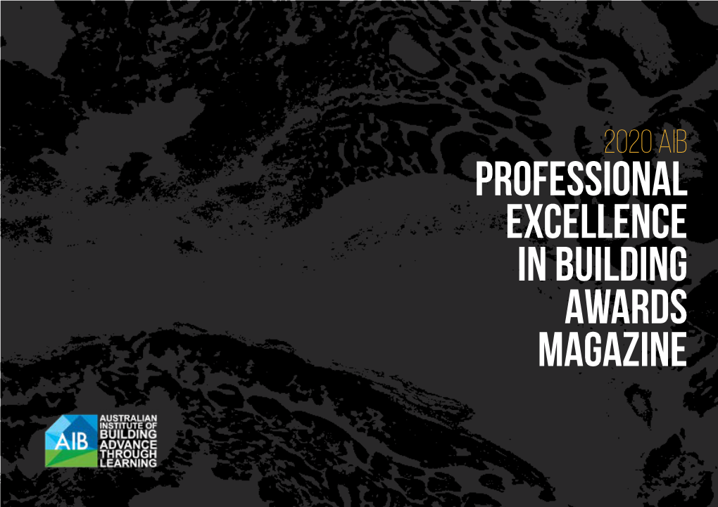 Professional Excellence in Building Awards Magazine