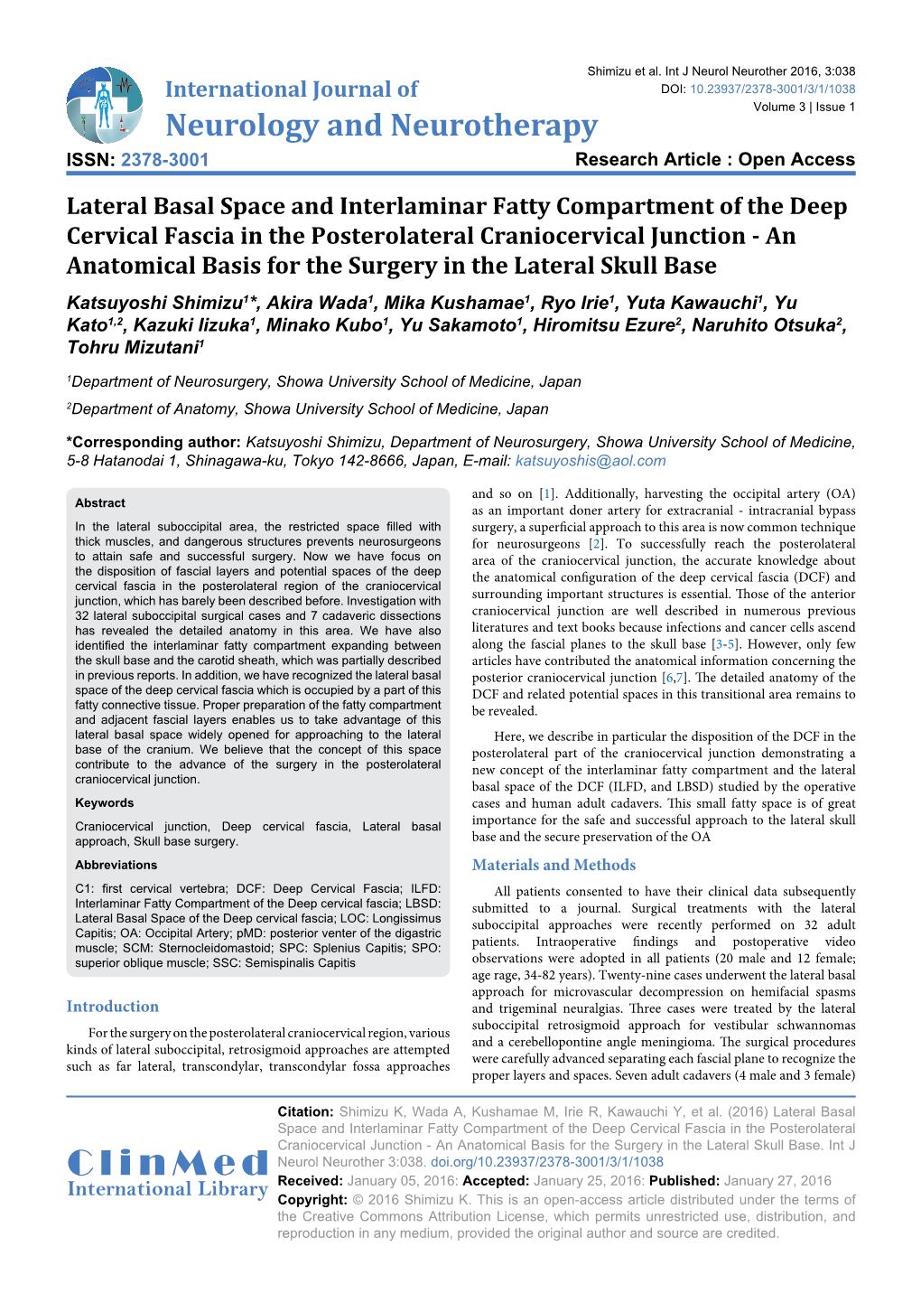 Lateral Basal Space and Interlaminar Fatty Compartment of the Deep