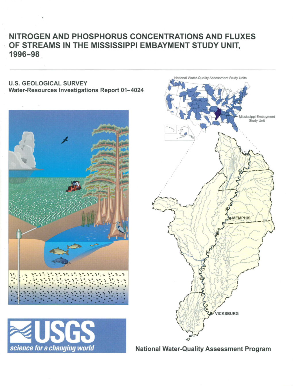 Nitrogen and Phosphorus Concentrations and Fluxes of Streams in the Mississippi Embayment Study Unit, 1996-98