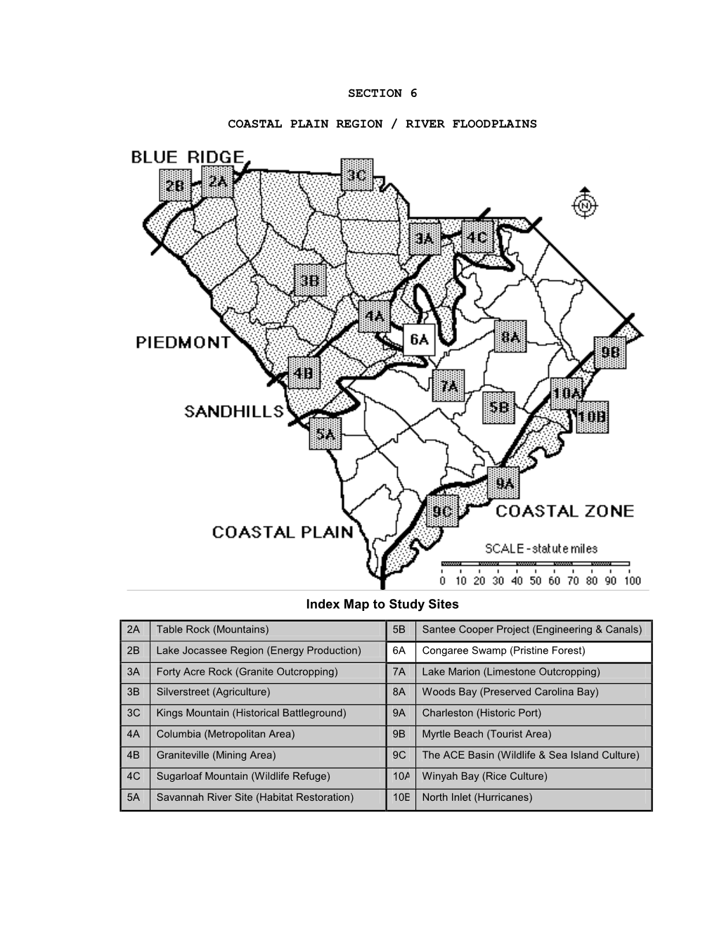 Section 6: Coastal Plain Region / River Floodplains