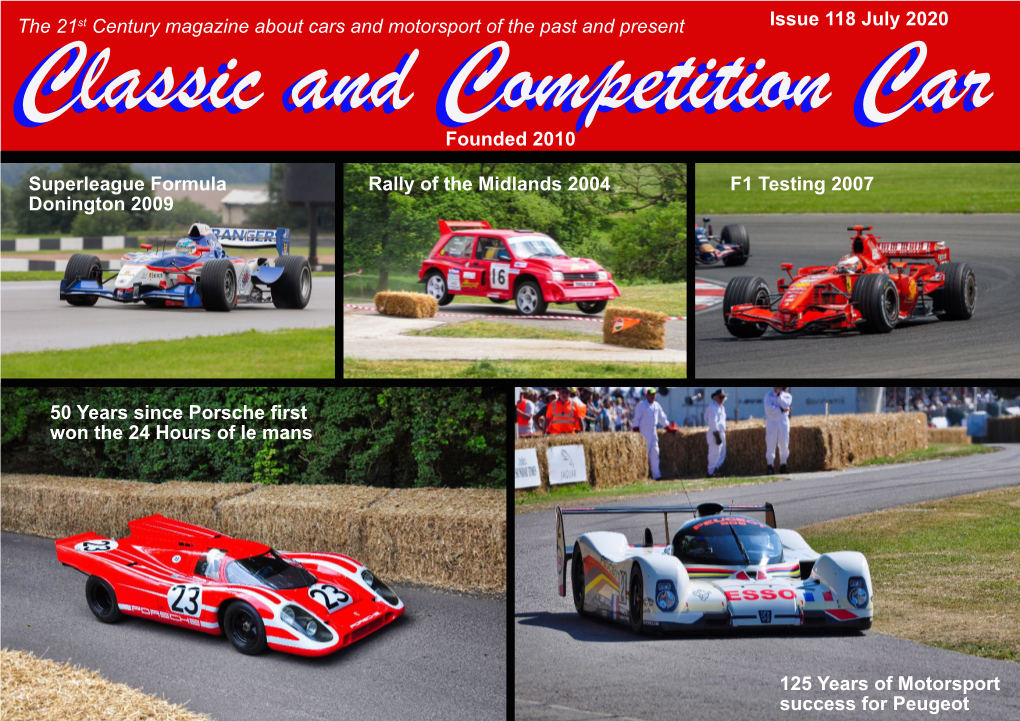 118 July 2020 Classicclassic and and Competition Competition Car Car Founded 2010