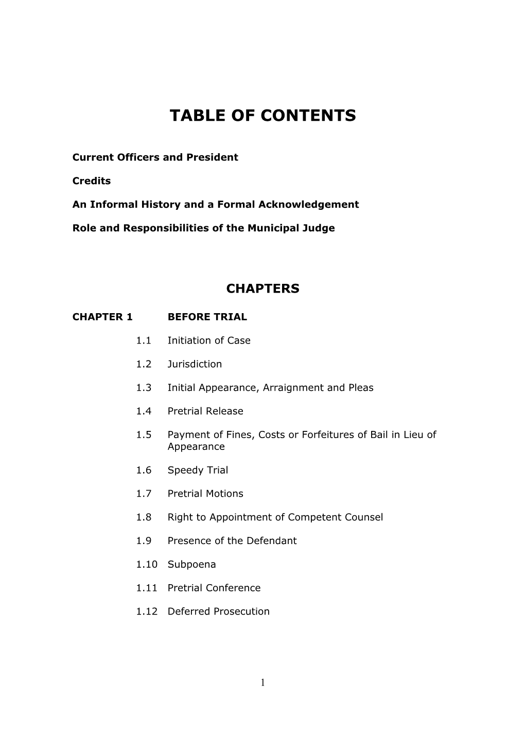 Table of Contents