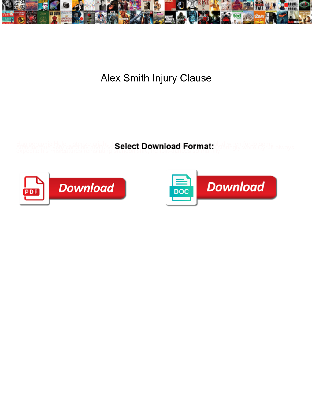 Alex Smith Injury Clause