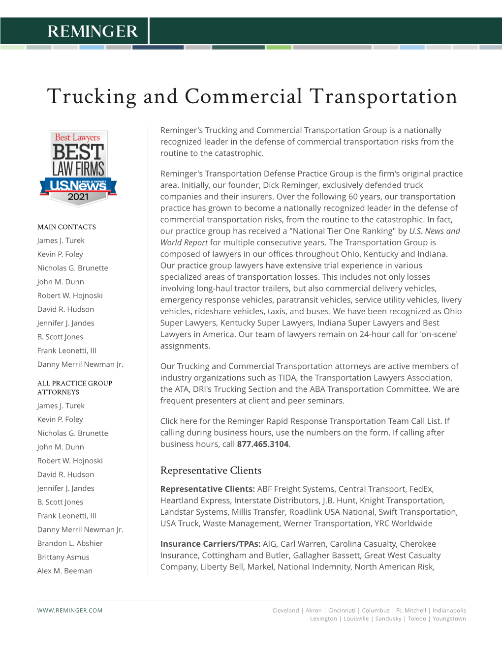 Trucking and Commercial Transportation