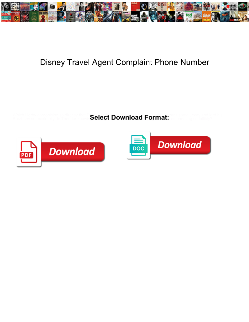 Disney Travel Agent Complaint Phone Number