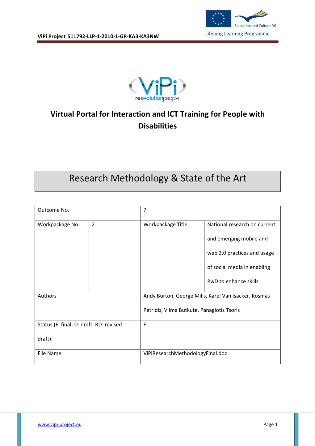 Research Methodology & State of The
