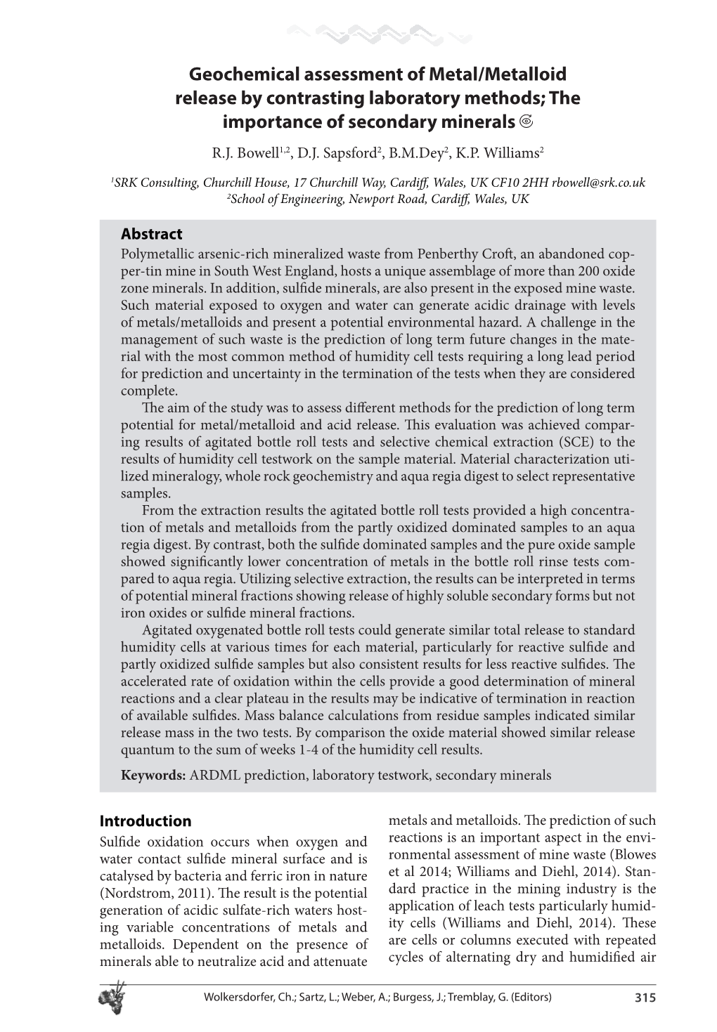 The Importance of Secondary Minerals R.J