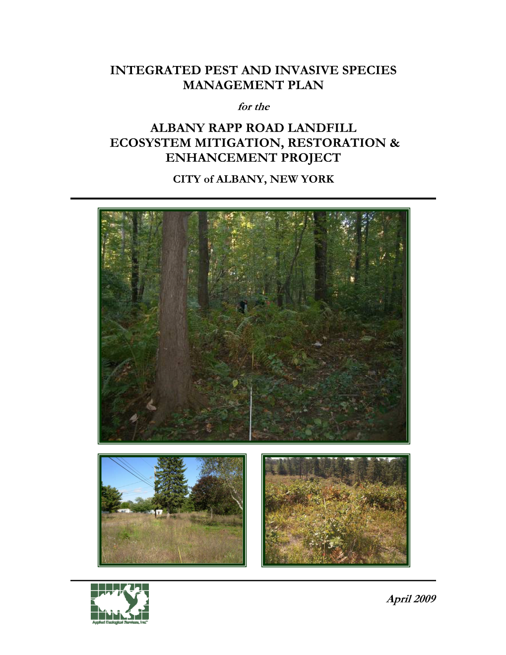 Integrated Pest and Invasive Species Management Plan