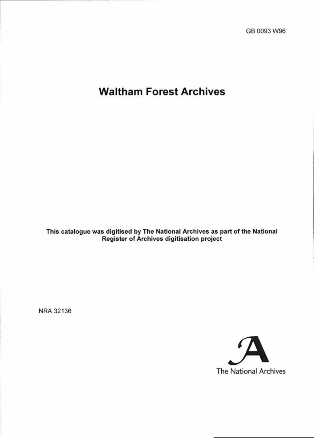 Waltham Forest Archives