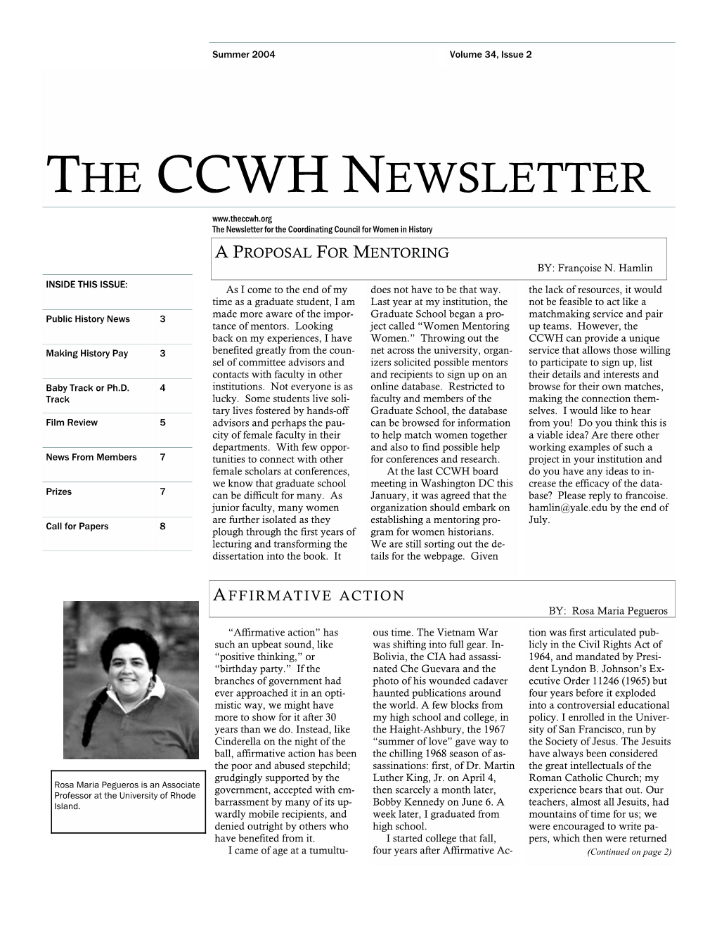 The Ccwh Newsletter