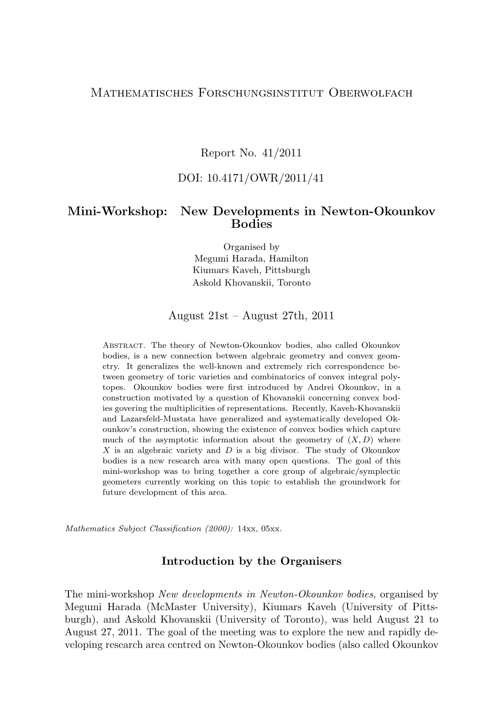 New Developments in Newton-Okounkov Bodies