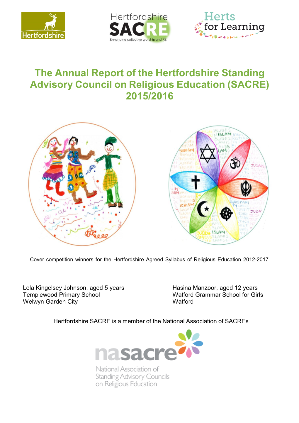 The Annual Report of the Hertfordshire Standing Advisory Council on Religious Education (SACRE) 2015/2016