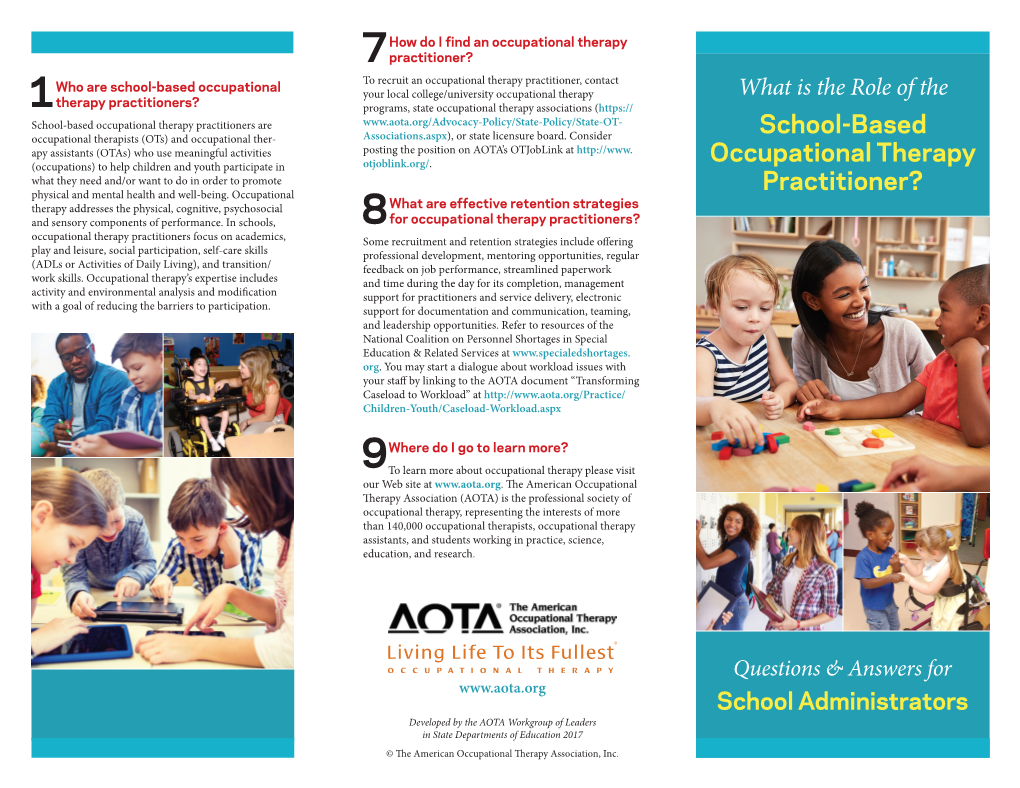 The Role of School-Based Occupational Therapy