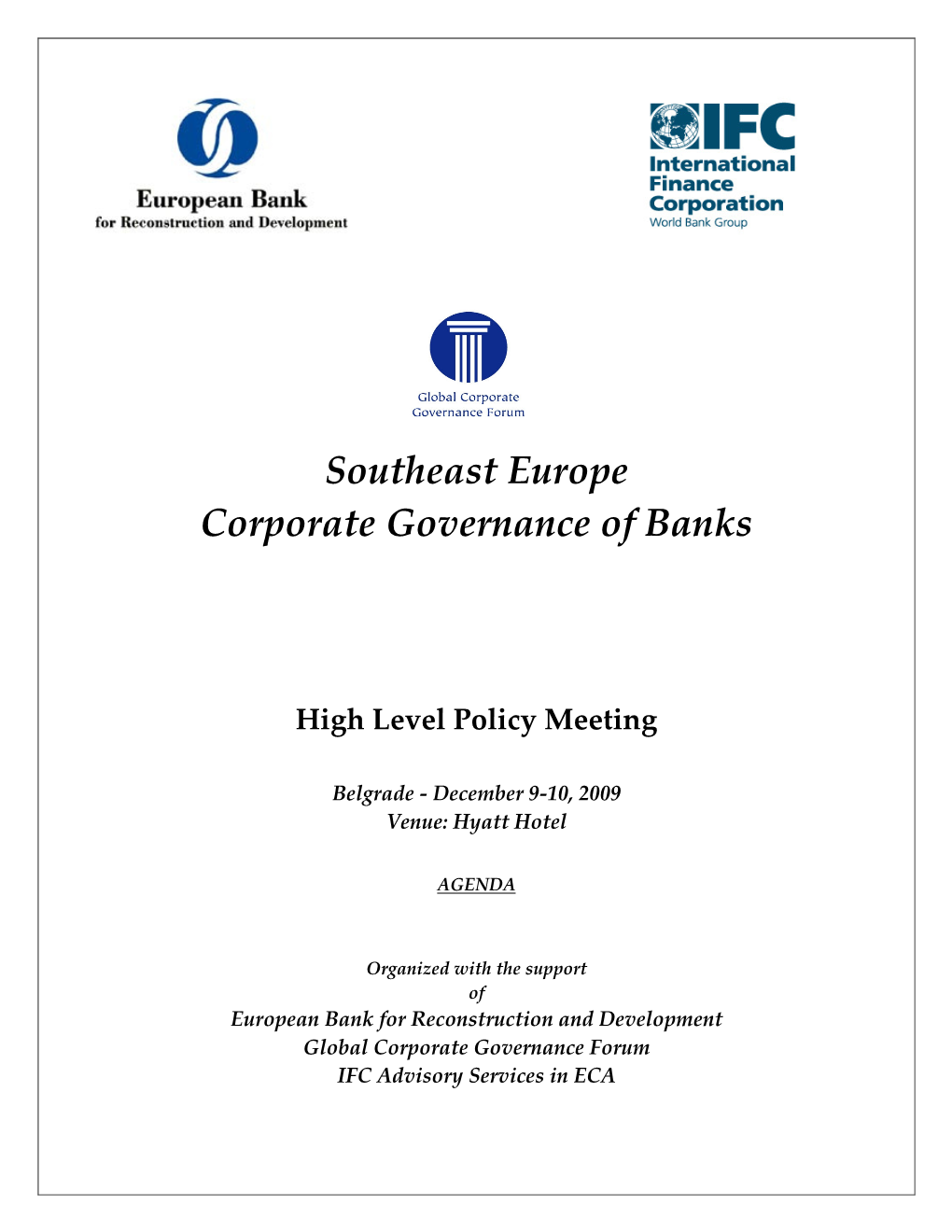 Southeast Europe Corporate Governance of Banks
