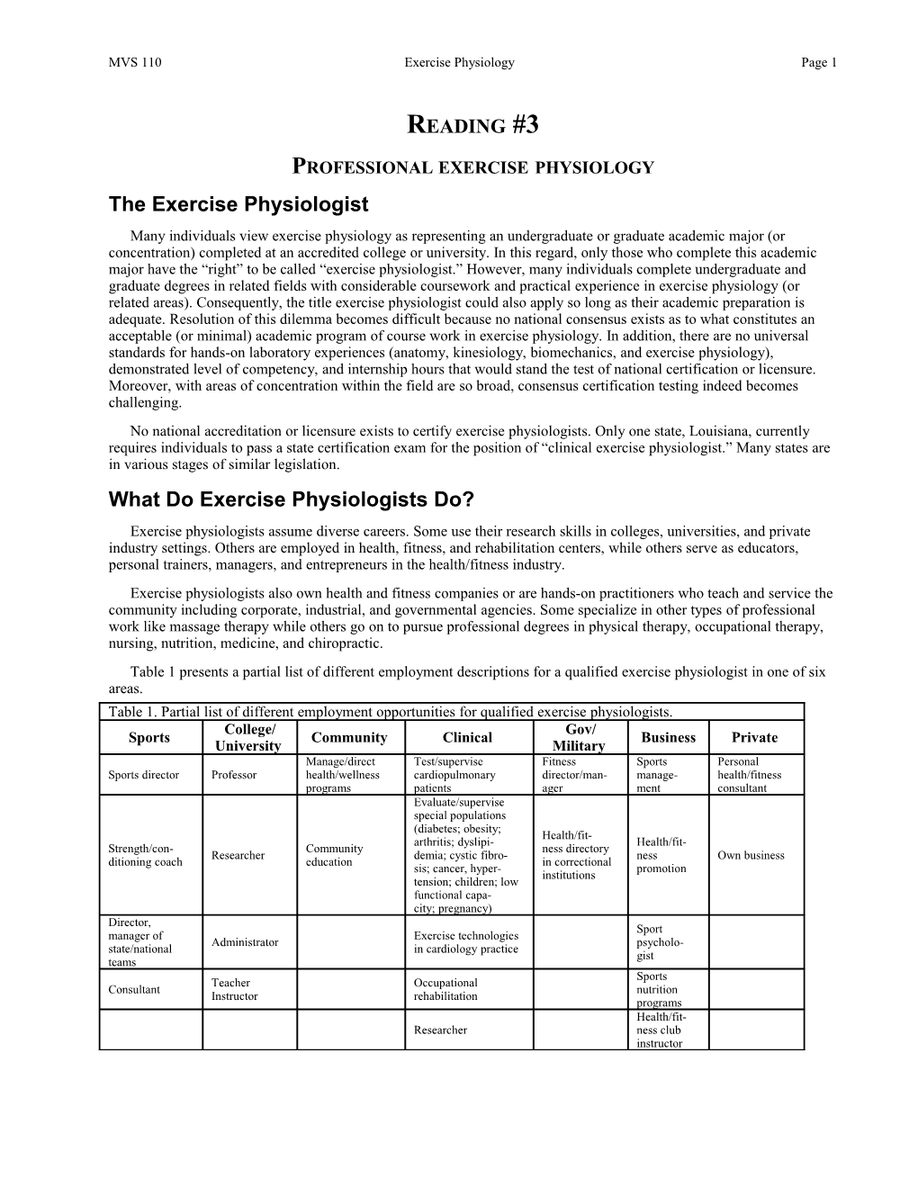 MVS 110 Exercise Physiology Page 7