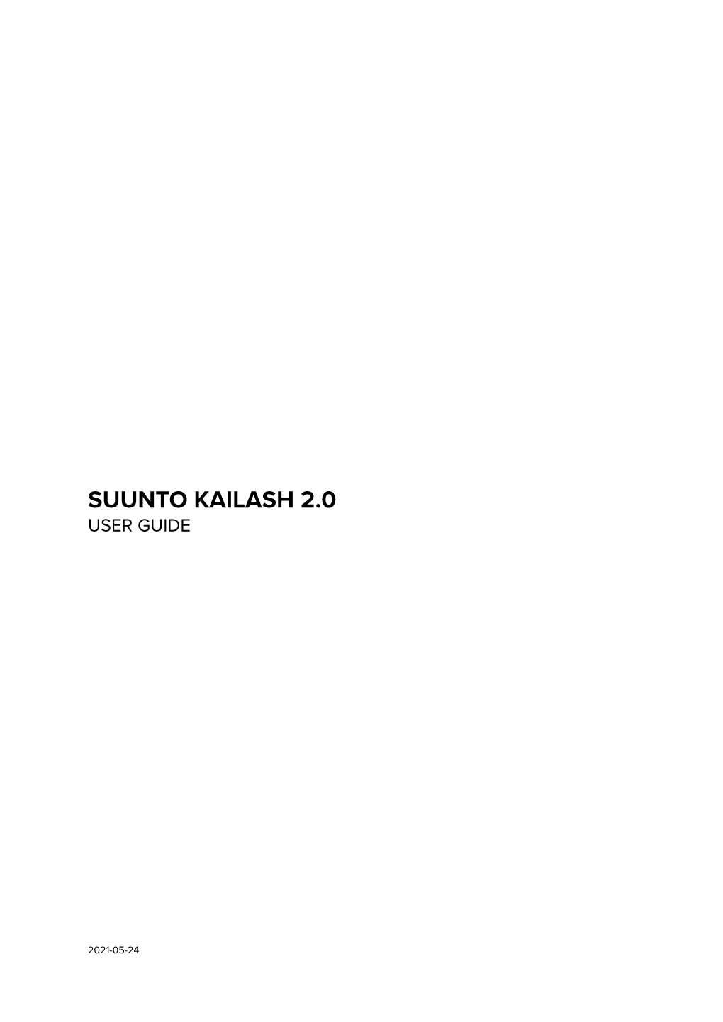 Suunto Kailash 2.0 User Guide