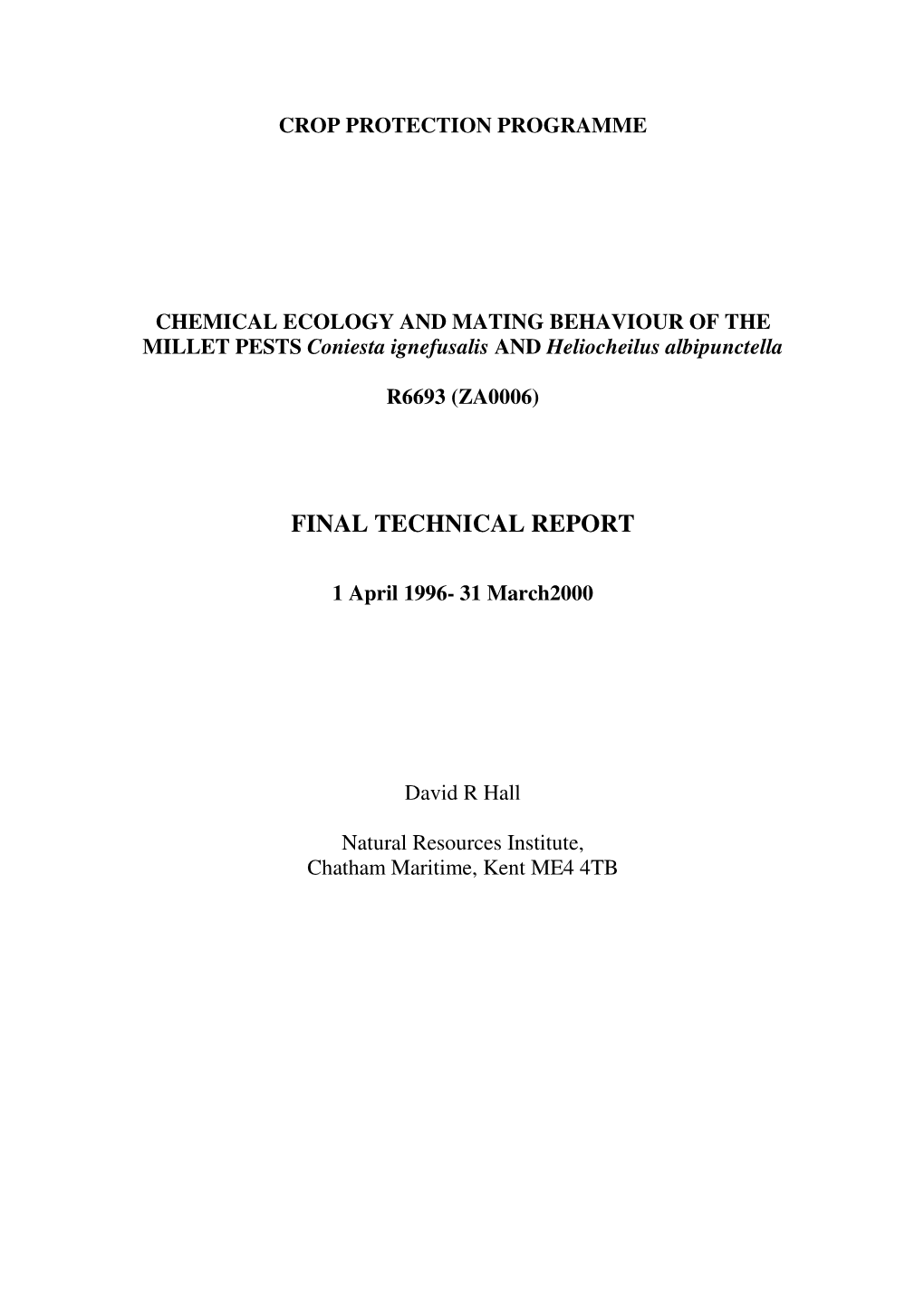 Final Technical Report