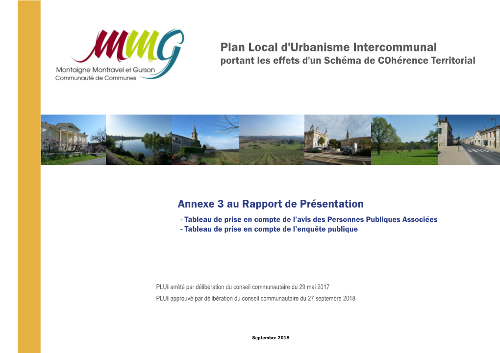 Plan Local D'urbanisme Intercommunal Portant Les Effets D'un Schéma De Cohérence Territorial