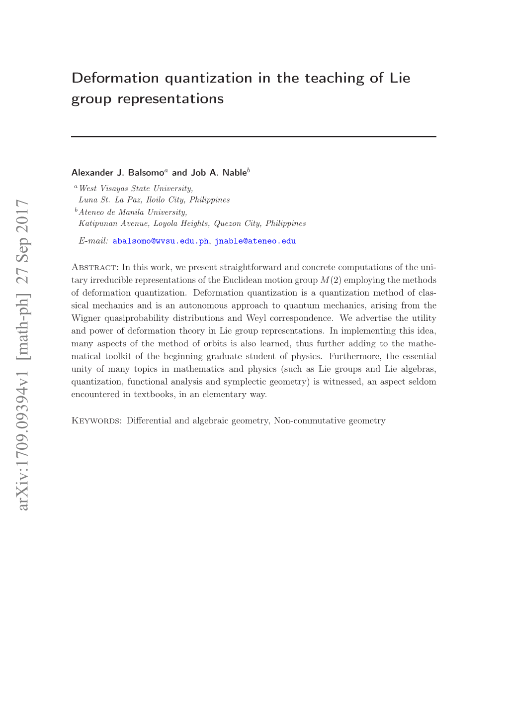 Deformation Quantization in the Teaching of Lie Group Representations