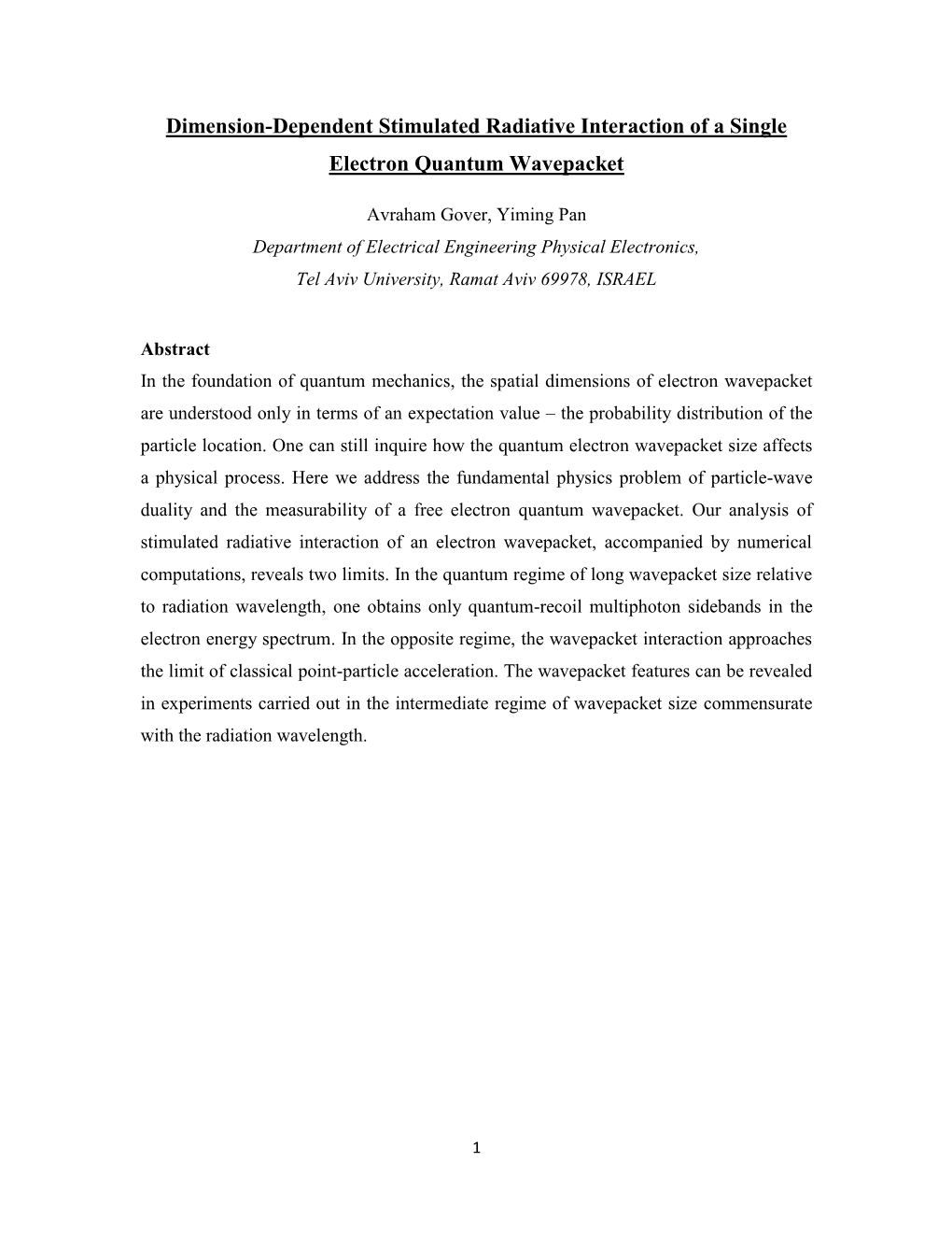 Dimension-Dependent Stimulated Radiative Interaction of a Single Electron Quantum Wavepacket