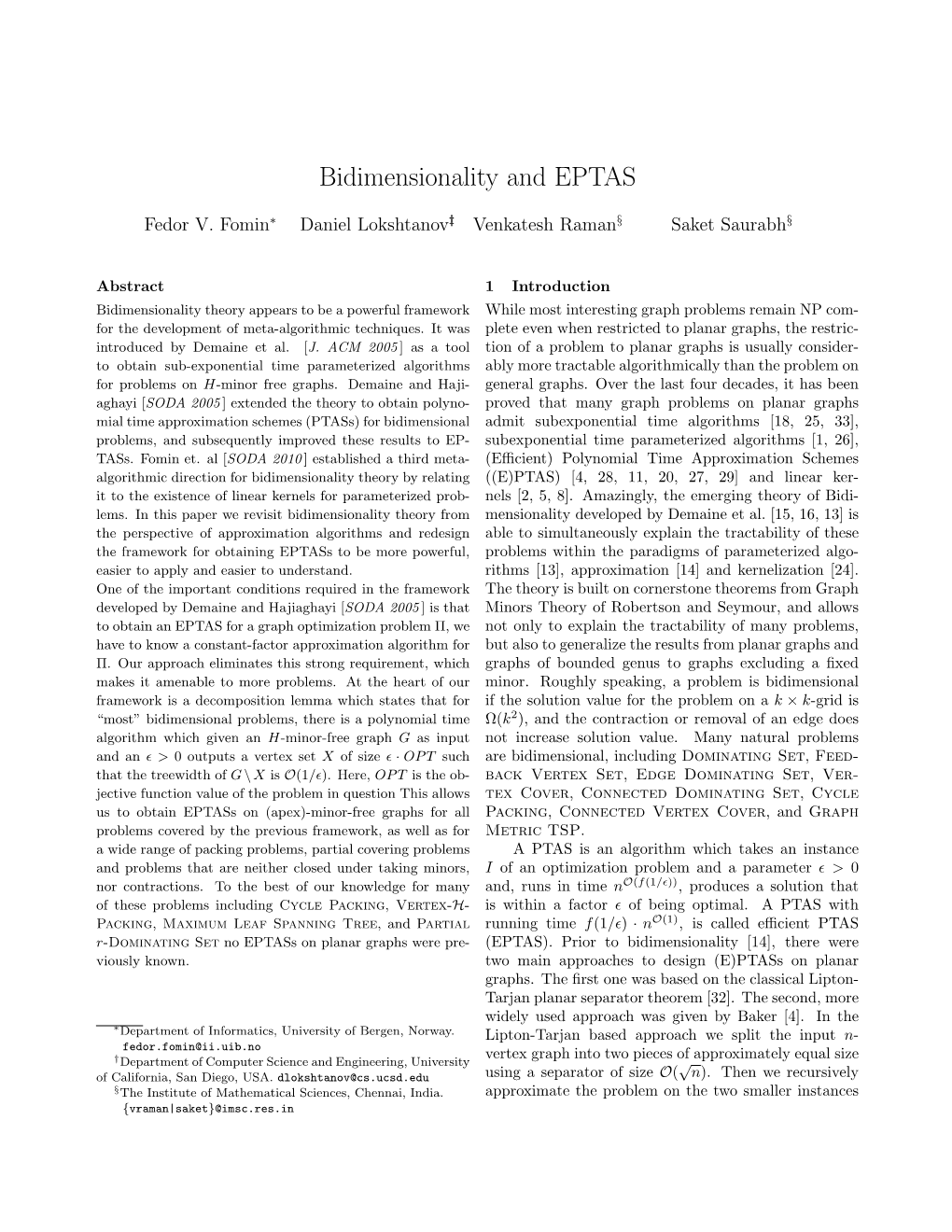 Bidimensionality and EPTAS