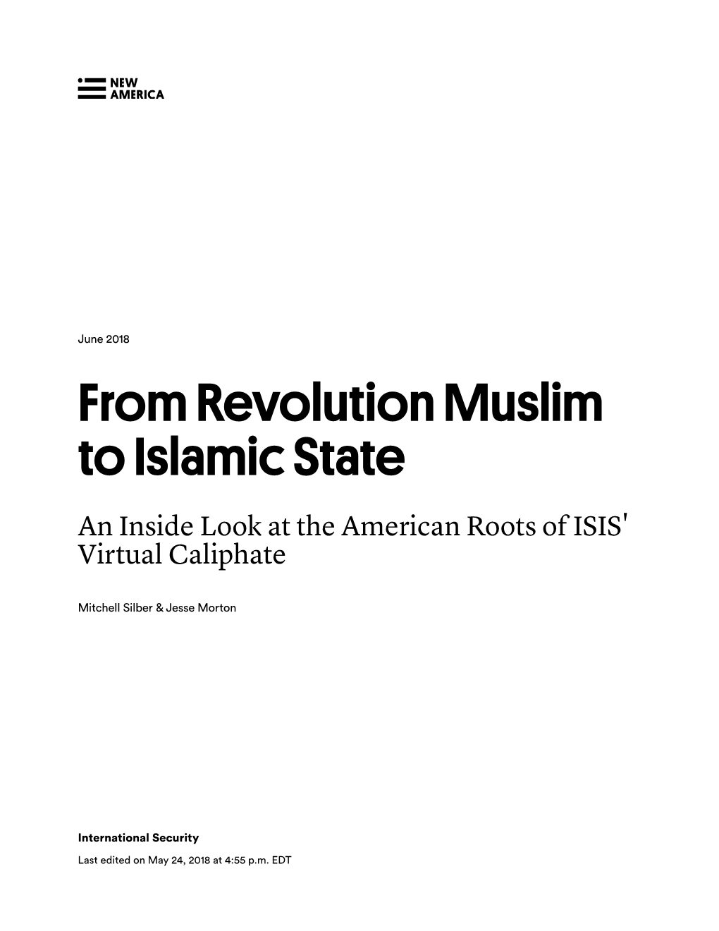 From Revolution Muslim to Islamic State