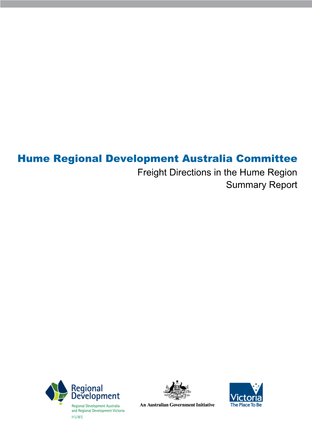 RDA Freight Directions in the Hume