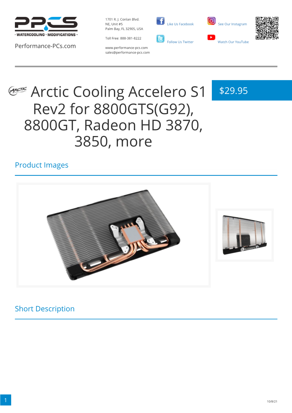 Arctic Cooling Accelero S1 Rev2 for 8800GTS