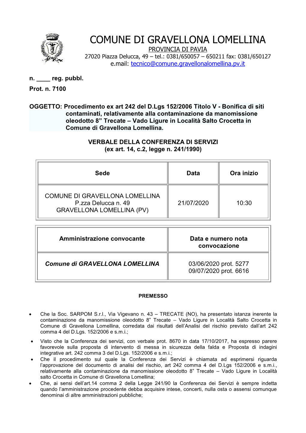 Comune Di Gravellona Lomellina