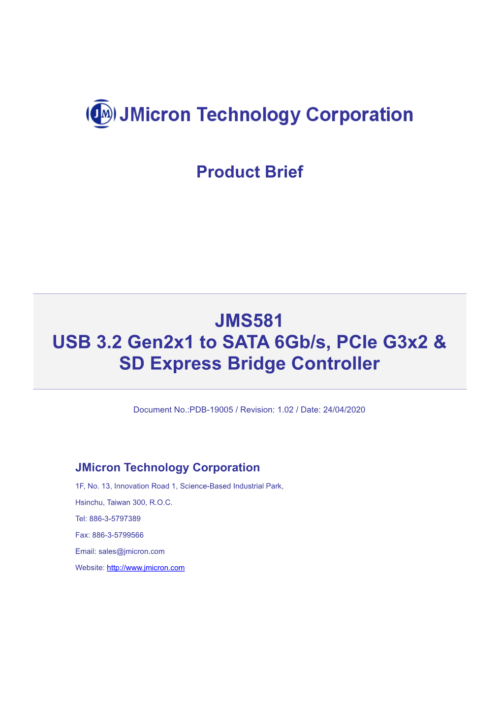 JMS581 USB 3.2 Gen2x1 to SATA 6Gb/S, Pcie G3x2 & SD