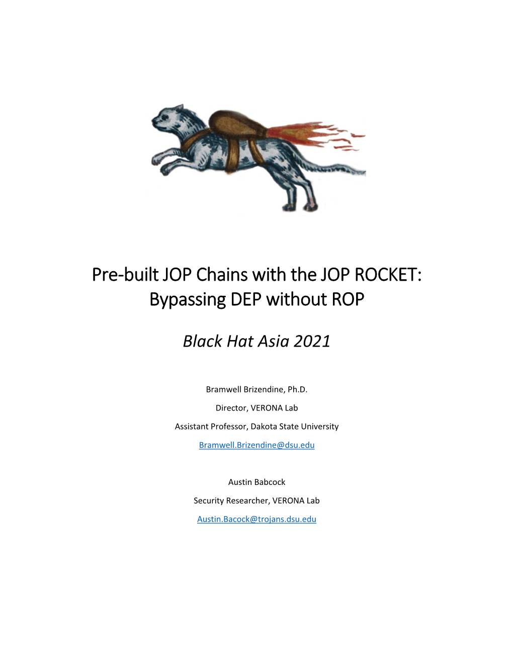 Pre-Built JOP Chains with the JOP ROCKET: Bypassing DEP Without ROP