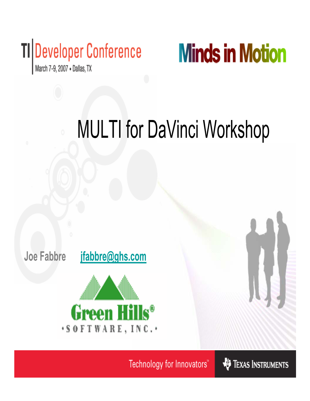 TIDC07-Hands-On MULTI for Davinci