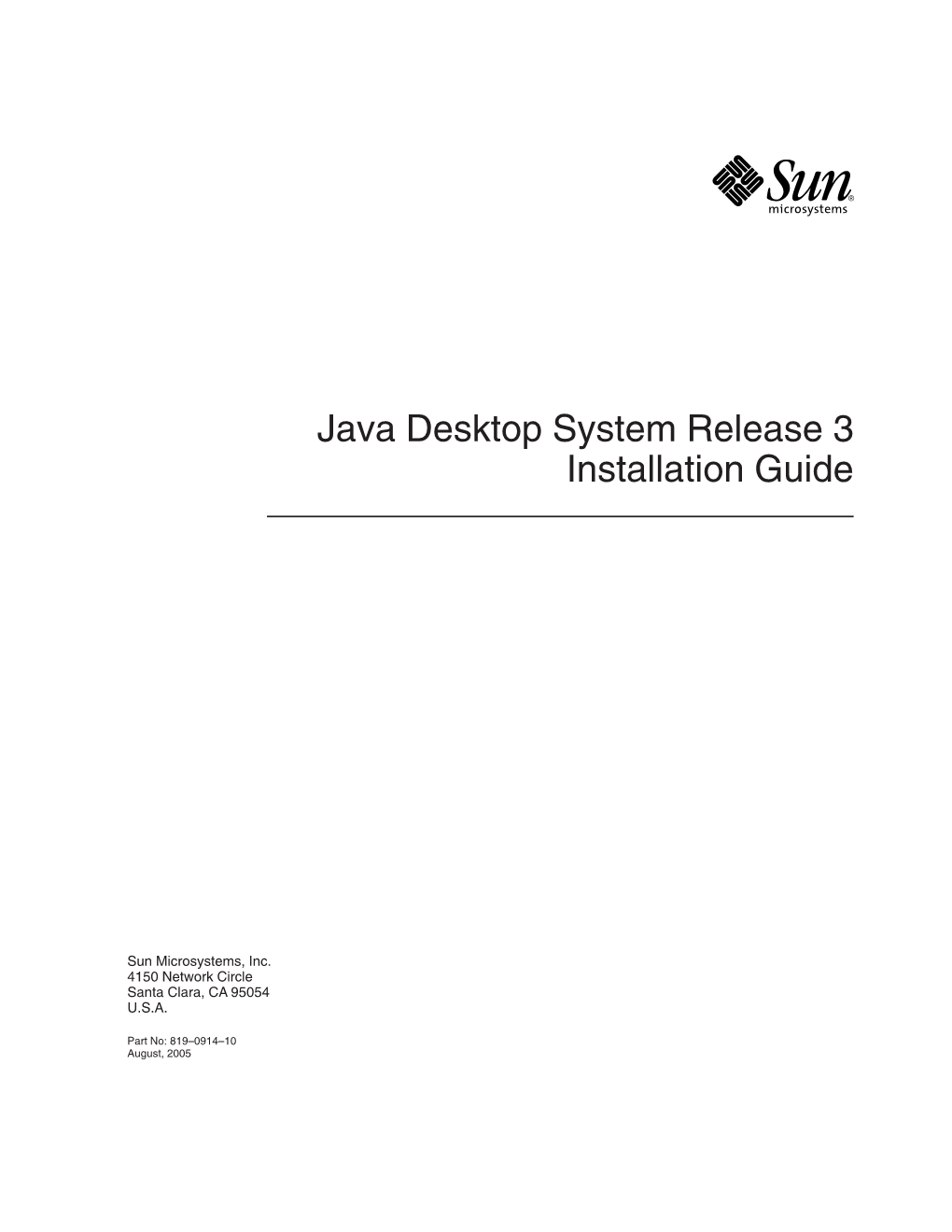 Java Desktop System Release 3 Installation Guide