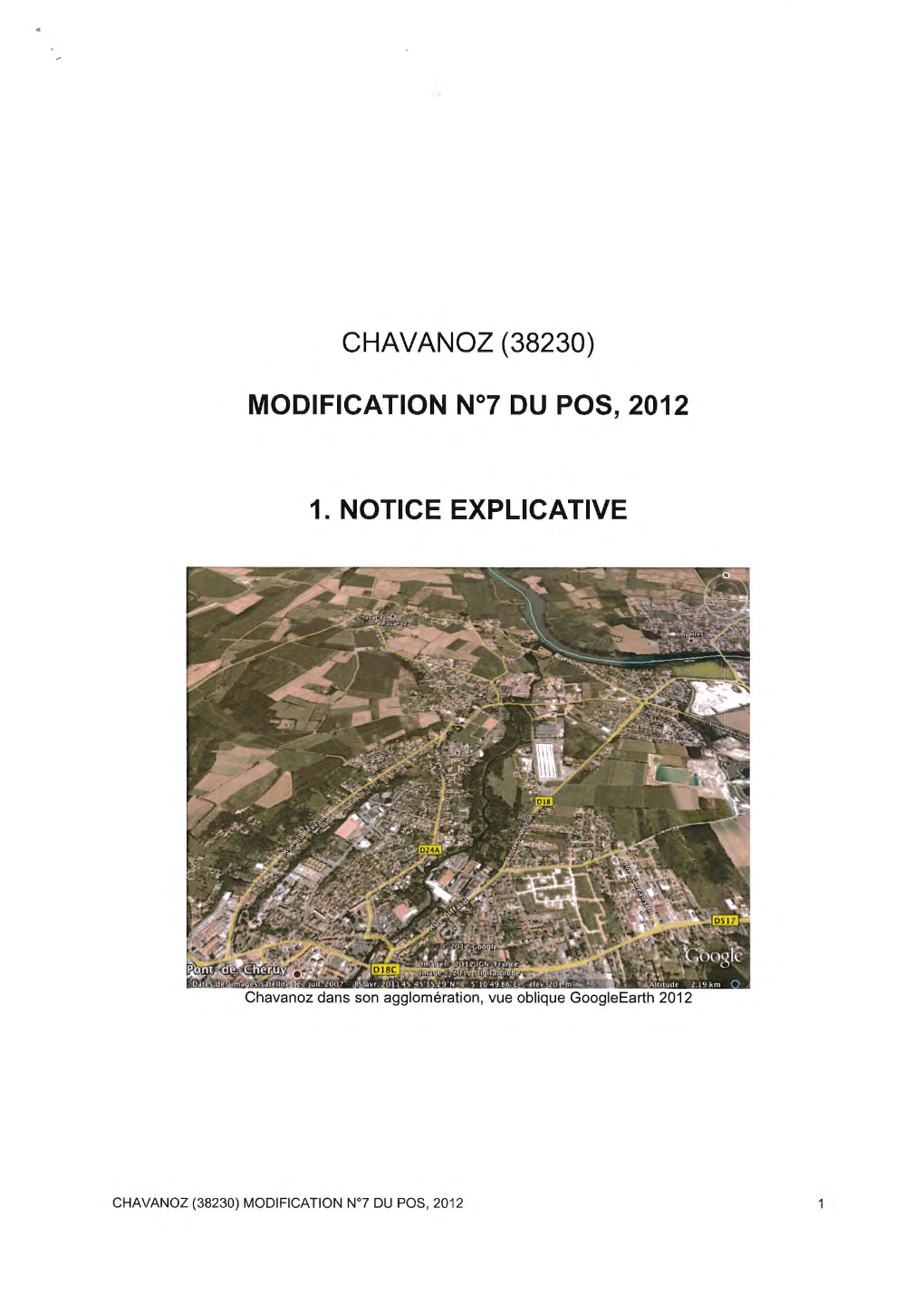 Chavanoz (38230) Modification N°7 Du Pos, 2012 1