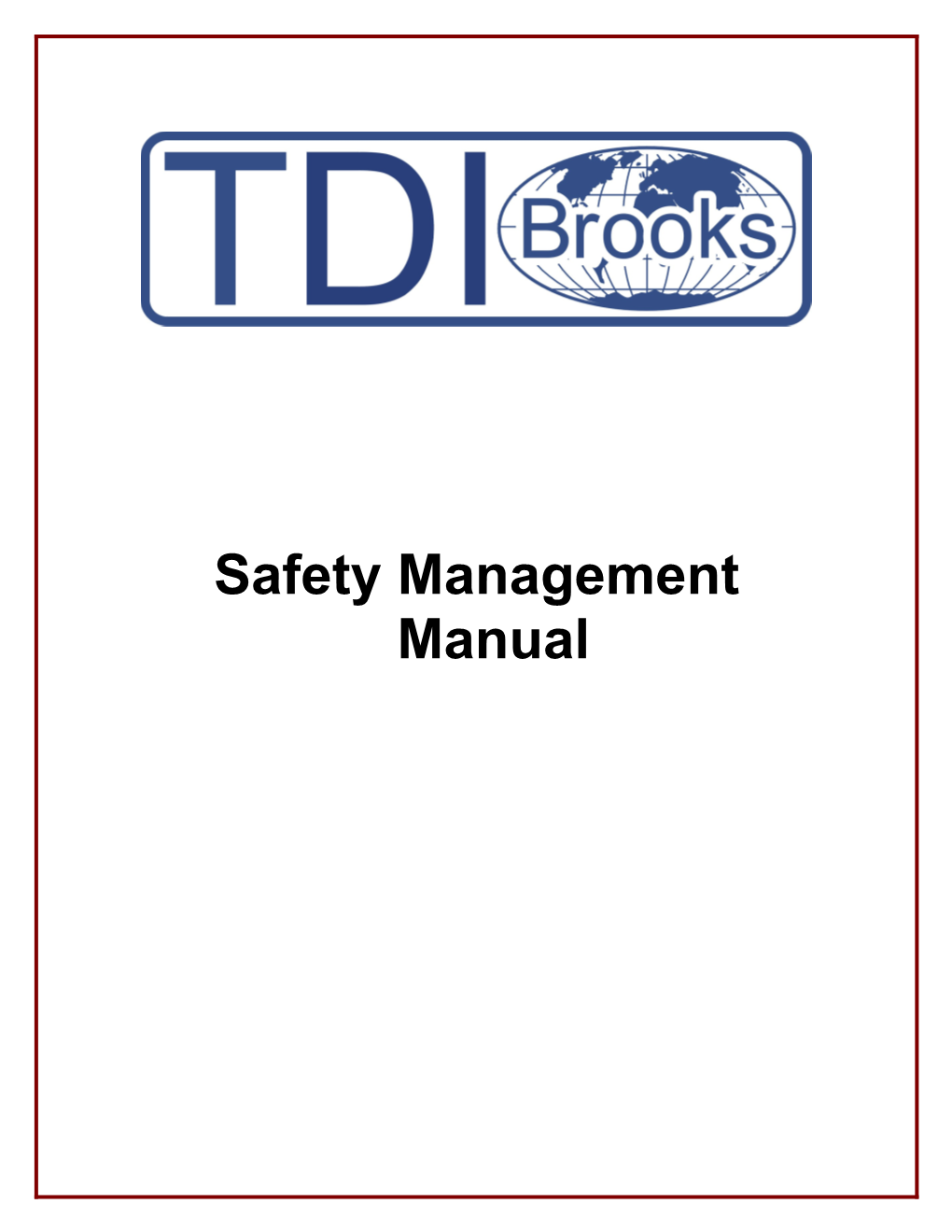 Safety Management Manual