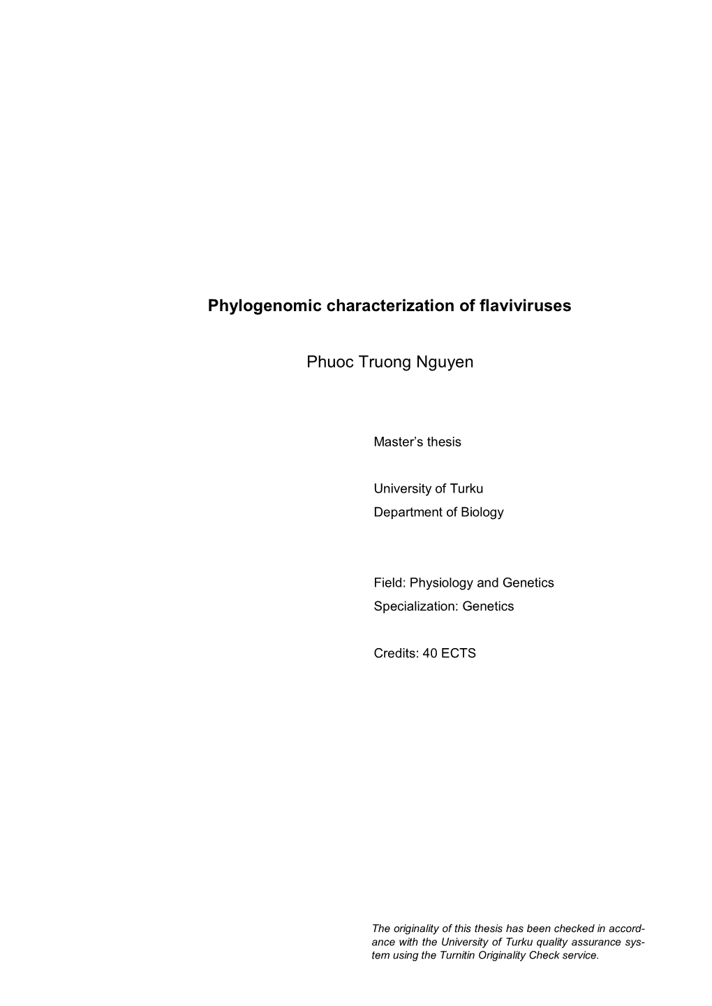 Phylogenomic Characterization of Mosquito-Borne Flaviviruses