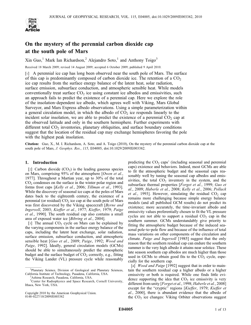 On the Mystery of the Perennial Carbon Dioxide Cap at the South