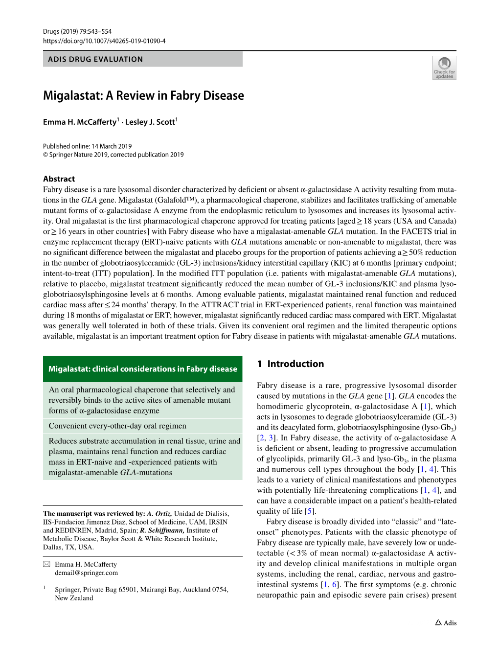 Migalastat: a Review in Fabry Disease