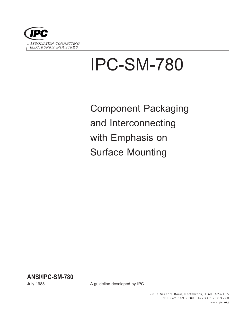 IPC-SM-780 Table of Contents