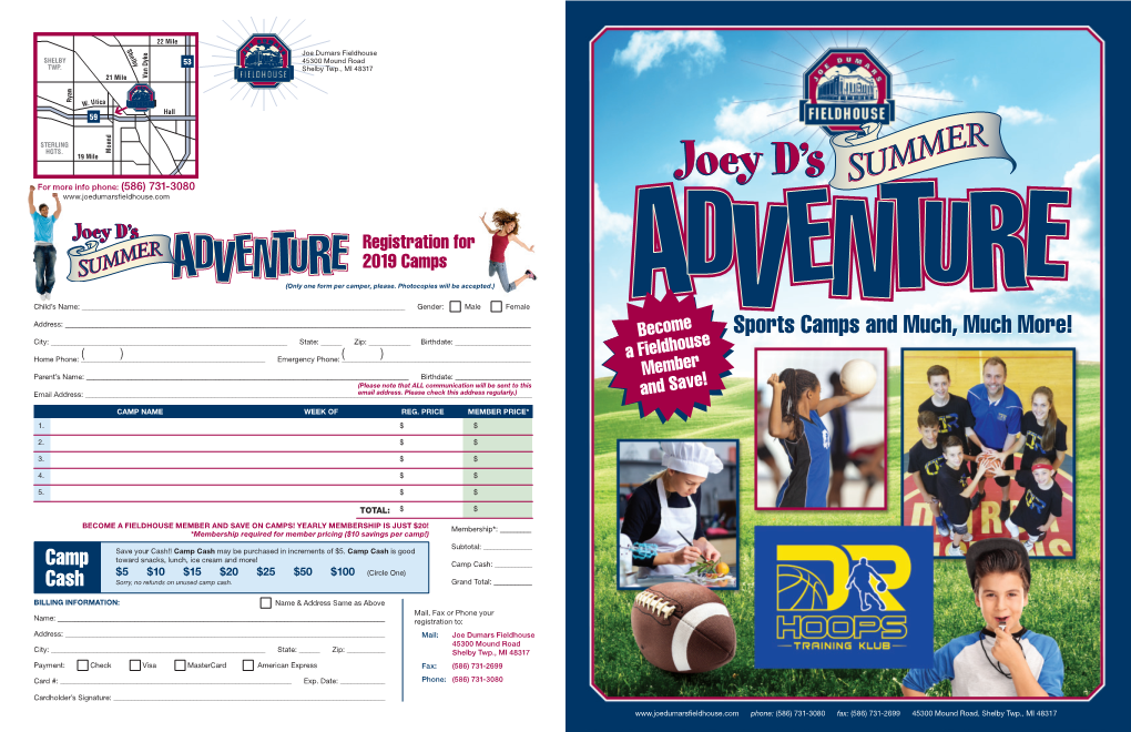 Joey D’S Summer Adventure Camps the Opportunity to Plan a Summer with a Broad Range Backyard Blowout