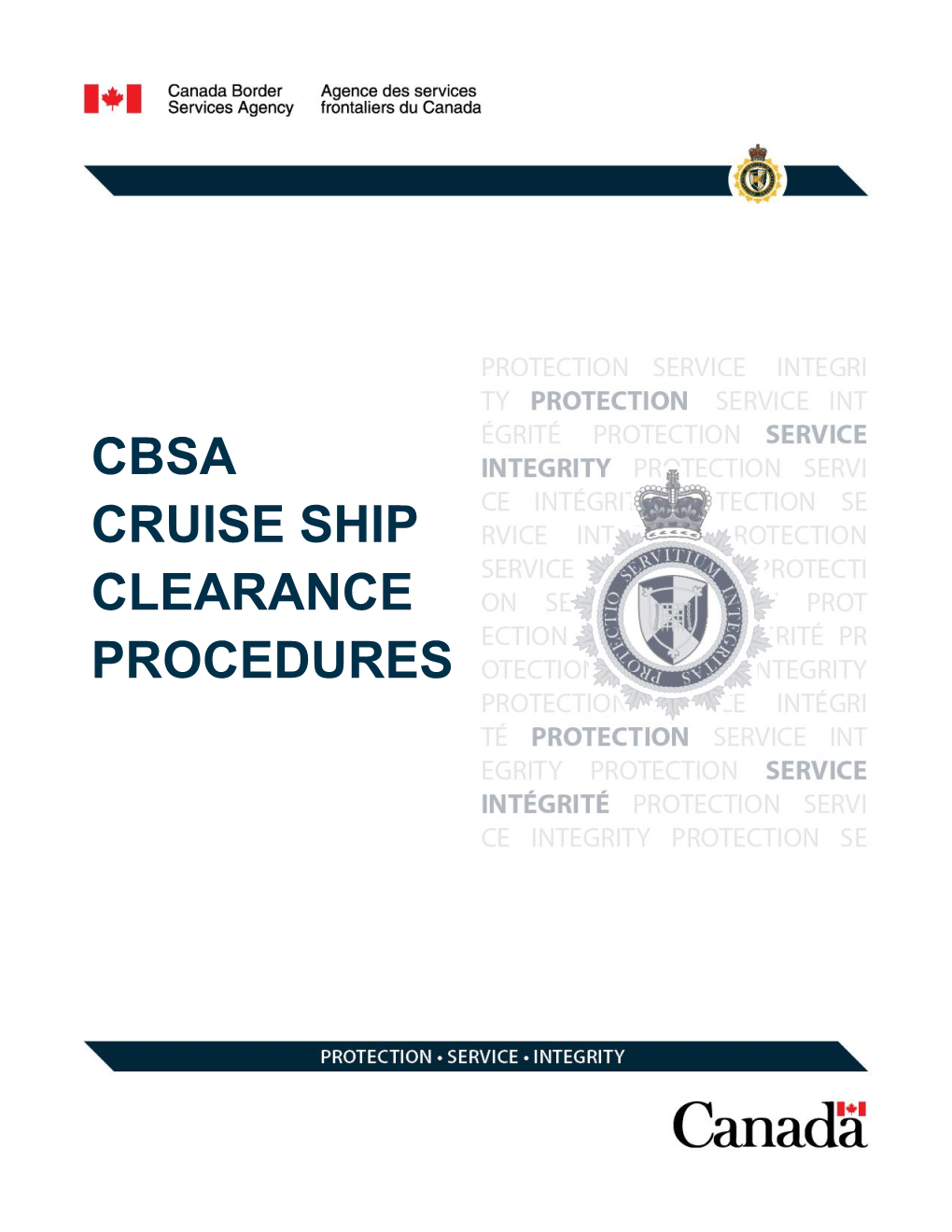 Cbsa Cruise Ship Clearance Procedures