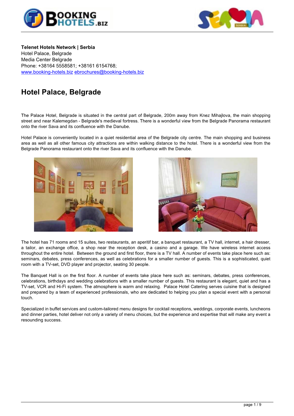Ro Ebrochures 64 | Hotel Palace, Belgrade