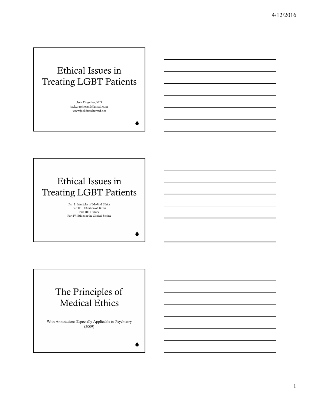 Ethical Issues in Treating LGBT Patients Ethical Issues in Treating