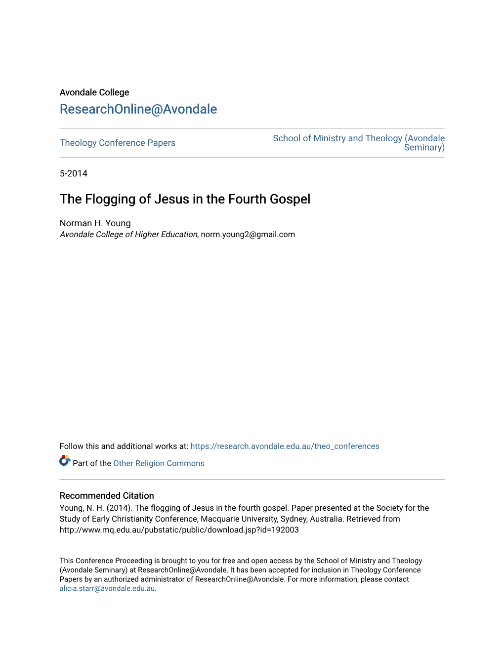 The Flogging of Jesus in the Fourth Gospel