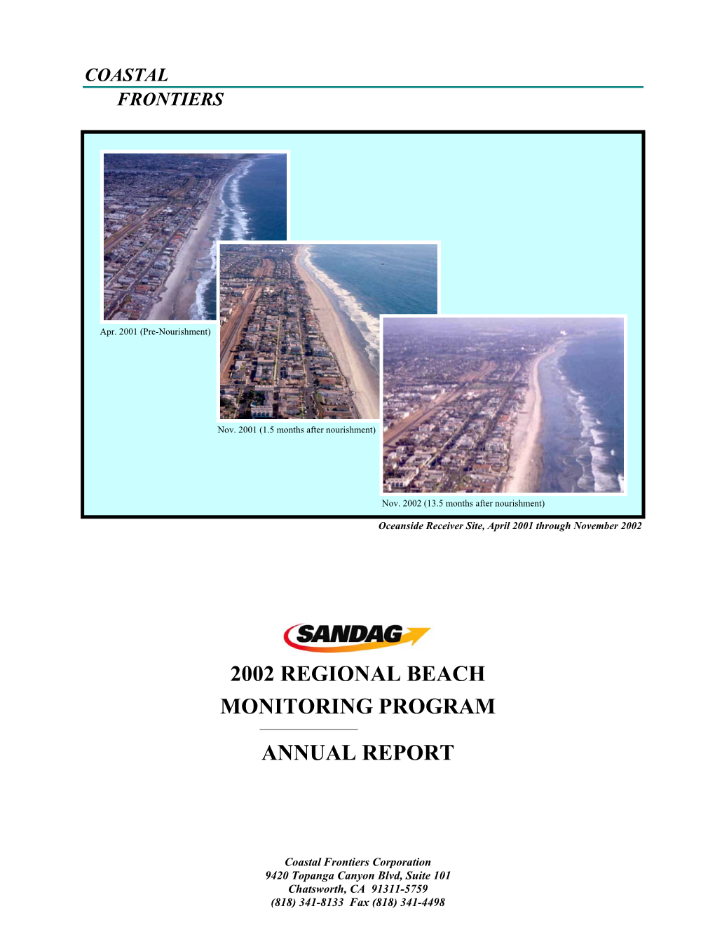 2002 Regional Beach Monitoring Program Annual Report