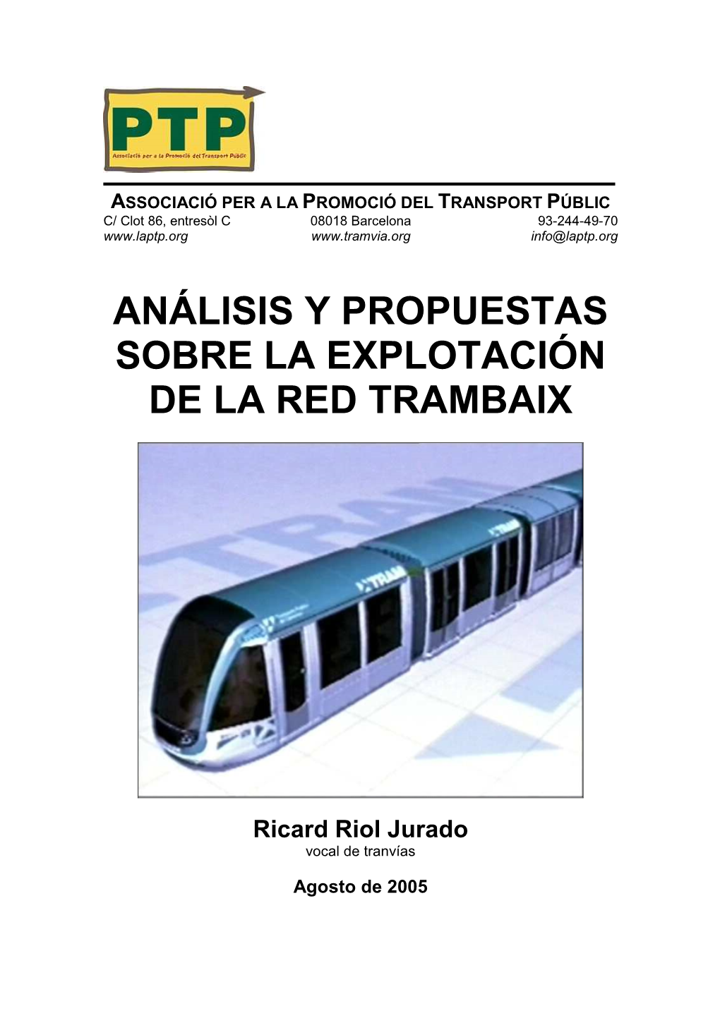 EXPLOTACIÓN DE LA RED TRAMBAIX-Versióweb
