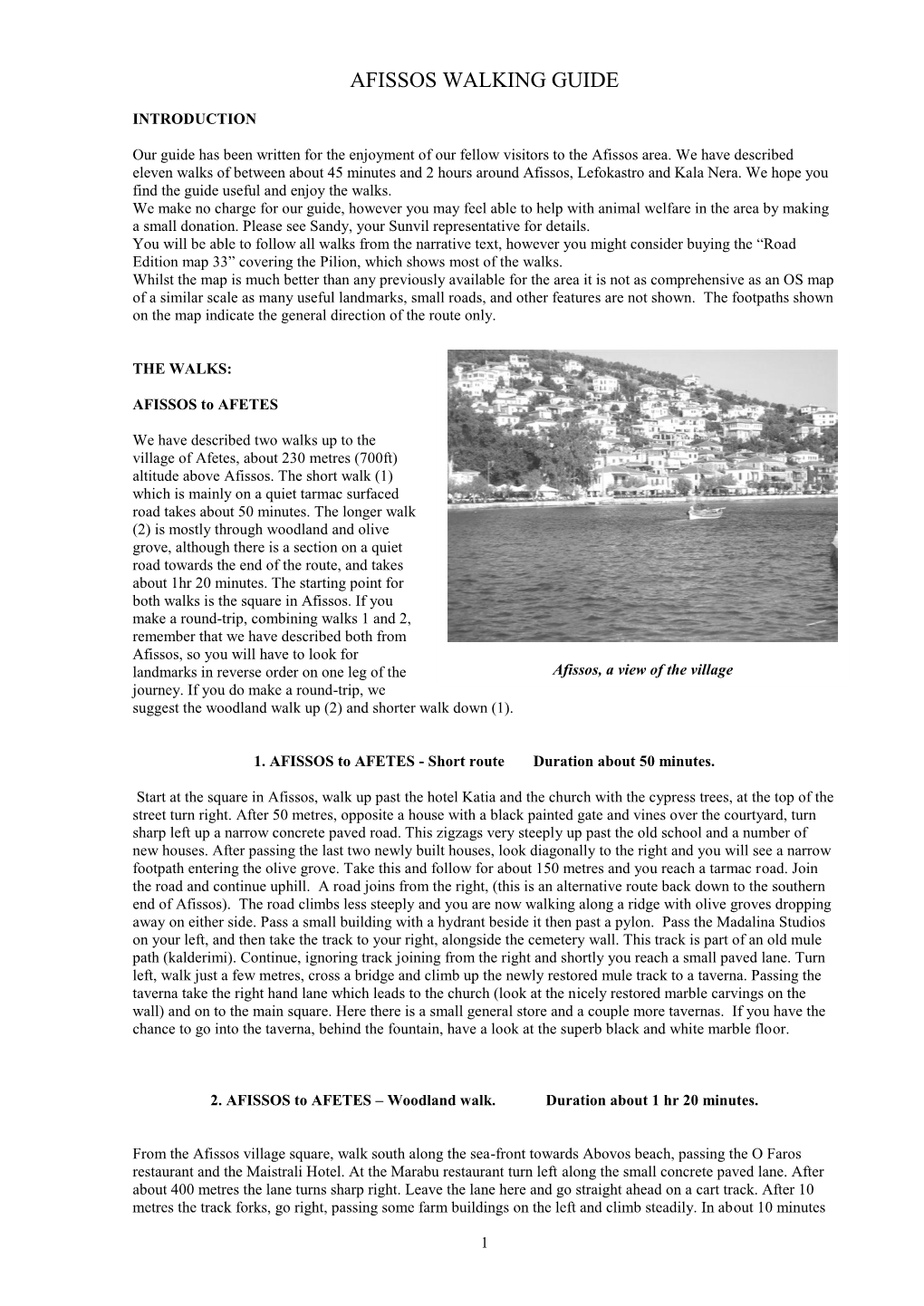 Afissos Walking Guide