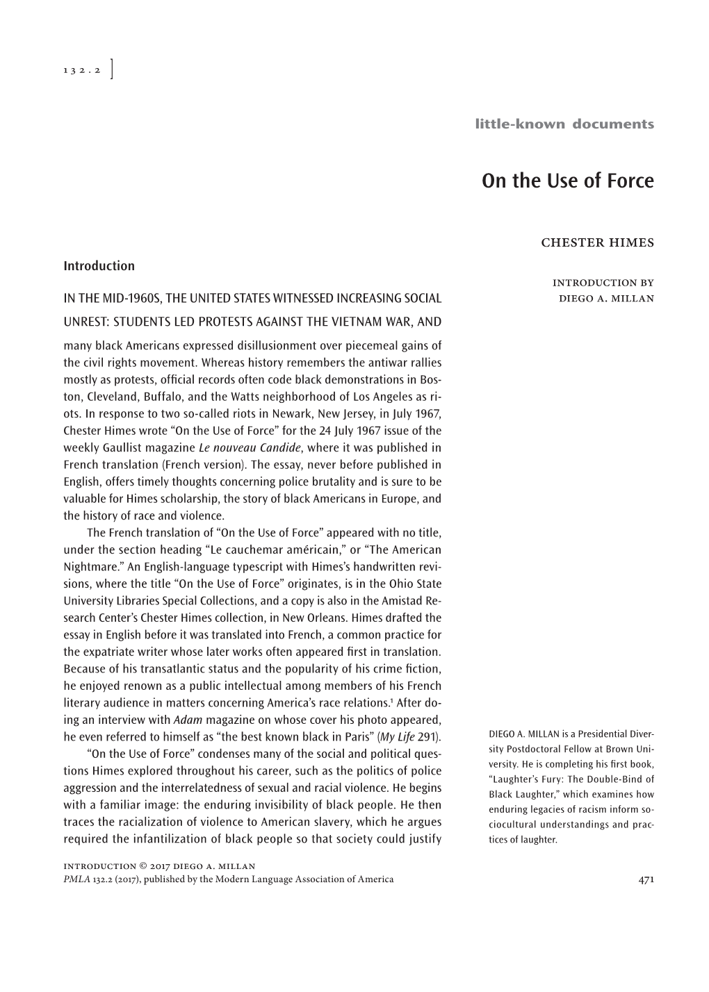 On the Use of Force