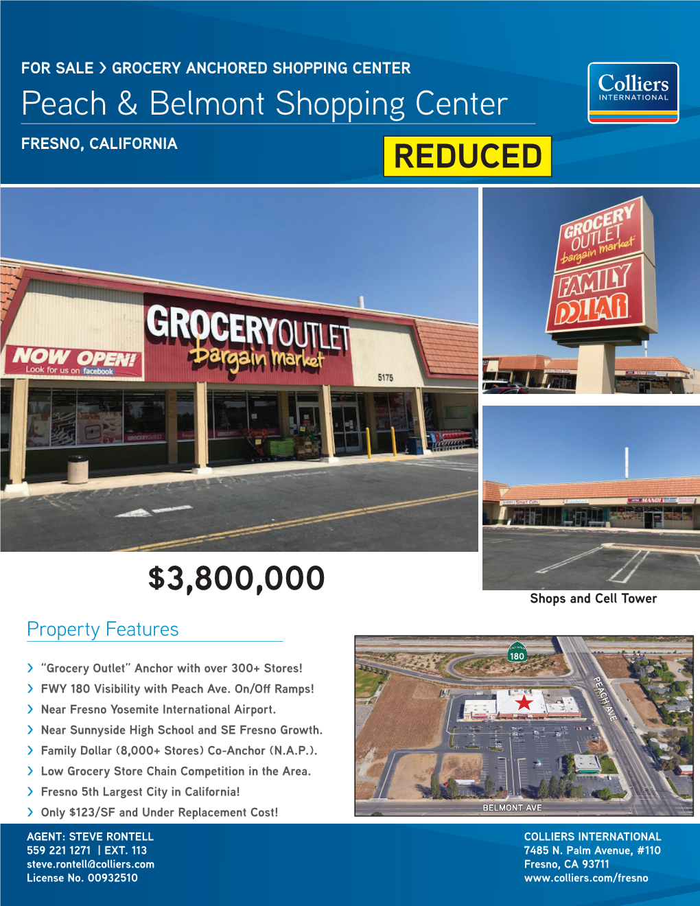 Peach & Belmont Shopping Center $3,800,000 REDUCED