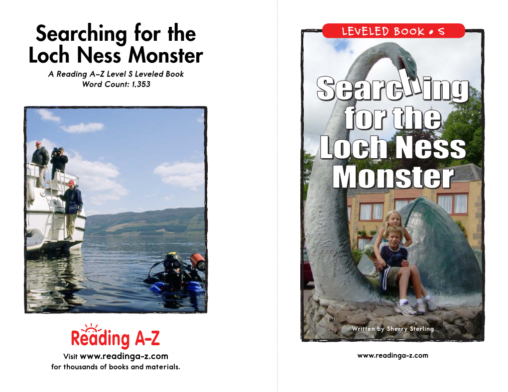 Searching for the Loch Ness Monster